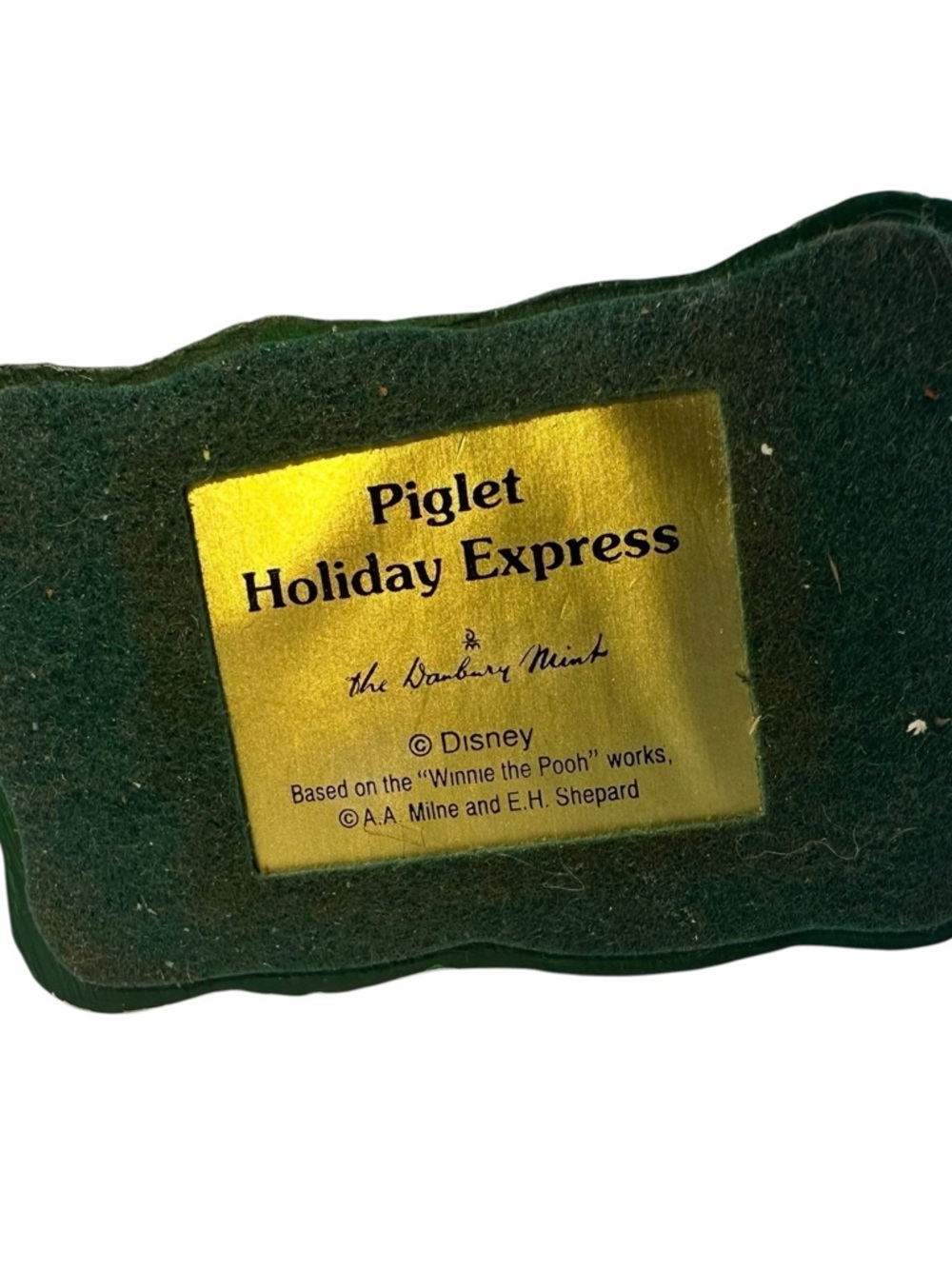 Piglet Holiday Express Disney Christopher Robin Danbury Mint Christmas Pooh Vtg - Picture 11 of 11